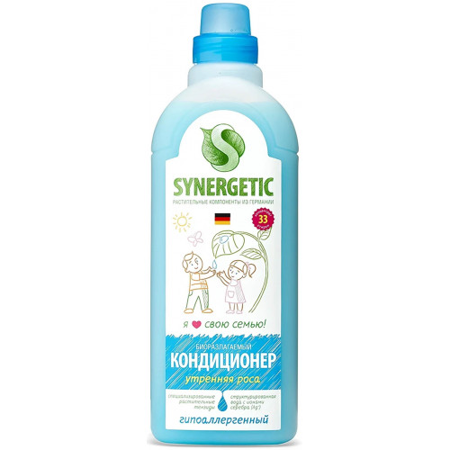 Кондиционер-ополаскиватель для белья Synergetic (Синергетик) Утренняя роса, 1 л Кондиционер-ополаскиватель для белья Synergetic (Синергетик) Утренняя роса, 1 л