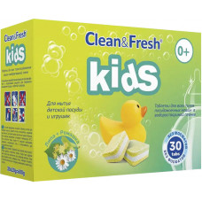 Таблетки для посудомоечных машин Clean&Fresh Kids, 30 шт Таблетки для посудомоечных машин Clean&Fresh Kids, 30 шт