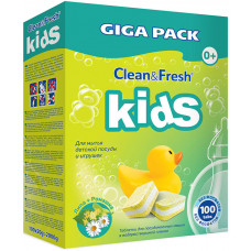 Таблетки для посудомоечных машин Clean&Fresh Kids, 100 шт Таблетки для посудомоечных машин Clean&Fresh Kids, 100 шт