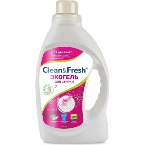 Гель для стирки цветного белья Clean&Fresh, 3 л Гель для стирки цветного белья Clean&Fresh, 3 л