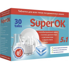 Таблетки для посудомоечных машин SuperOK, 30 шт