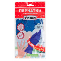 Перчатки хозяйственные латексные прочные Komfi (Комфи), размер L Перчатки хозяйственные латексные прочные Komfi (Комфи), размер L