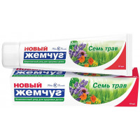 Зубная паста Новый Жемчуг Семь трав, 75 мл Зубная паста Новый Жемчуг Семь трав, 75 мл