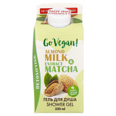 Гель для душа Go Vegan Almond Milk Matcha Extract, 330 мл Гель для душа Go Vegan Almond Milk Matcha Extract, 330 мл