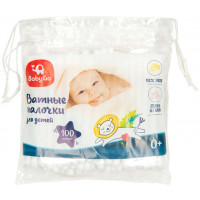 Детские ватные палочки Baby Go, 100 шт Детские ватные палочки Baby Go, 100 шт
