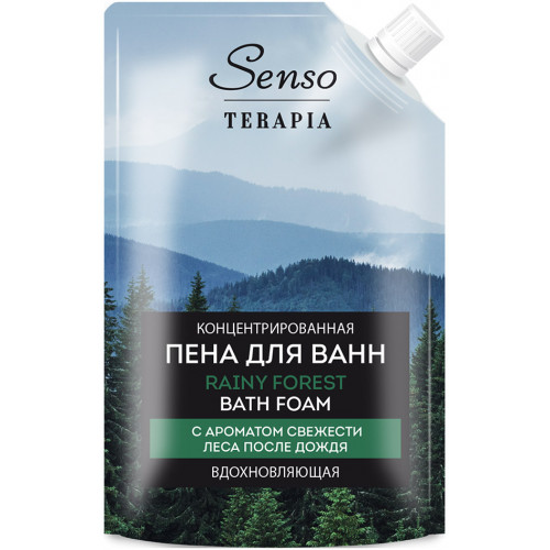 Пена для ванн концентрированная вдохновляющая Senso Terapia Rainy Forest с ароматом свежести леса, дой-пак, 500 мл Пена для ванн концентрированная вдохновляющая Senso Terapia Rainy Forest с ароматом свежести леса, дой-пак, 500 мл