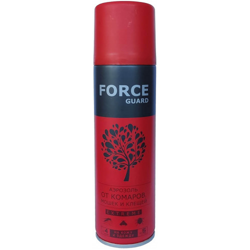 Аэрозоль от комаров, мошек и клещей Force Guard Extreme, 150 мл Аэрозоль от комаров, мошек и клещей Force Guard Extreme, 150 мл