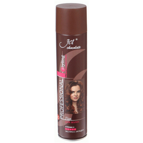 Лак для волос Jet (Джет) Сhocolate Strong maxi, 300 мл Лак для волос Jet (Джет) Сhocolate Strong maxi, 300 мл
