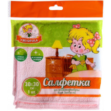 Салфетка для мебели Умничка микрофибра, 30х30 см Салфетка для мебели Умничка микрофибра, 30х30 см