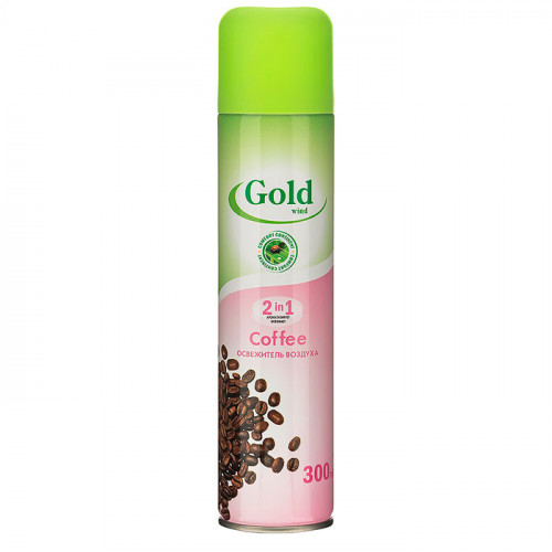 Освежитель воздуха аэрозоль Gold Wind Coffee (Кофе), 300 мл Освежитель воздуха аэрозоль Gold Wind Coffee (Кофе), 300 мл