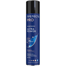 Лак для волос Прелесть Professional Ultra Power, экстра фиксация, 300 мл Лак для волос Прелесть Professional Ultra Power, экстра фиксация, 300 мл