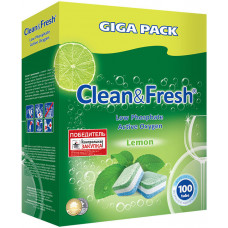 Таблетки для посудомоечных машин Clean&Fresh All in 1, 100 шт Таблетки для посудомоечных машин Clean&Fresh All in 1, 100 шт