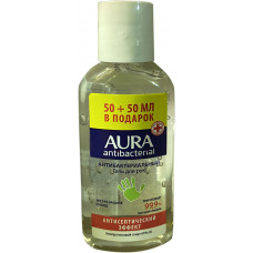 Гель для рук антибактериальный Aura (Аура) Fresh, изопропиловый спирт, ПРОМО 50+50 мл Гель для рук антибактериальный Aura (Аура) Fresh, изопропиловый спирт, ПРОМО 50+50 мл