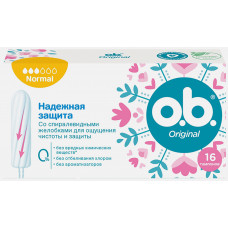 Тампоны O.b. (Оби) Normal, 3 капли, 16 шт Тампоны O.b. (Оби) Normal, 3 капли, 16 шт