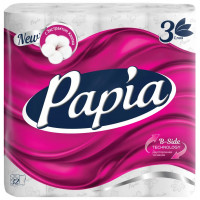 Туалетная бумага Papia (Папия), цвет белый, 3-слойная, 32 рулона Туалетная бумага Papia (Папия), цвет белый, 3-слойная, 32 рулона