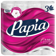 Туалетная бумага Papia (Папия), цвет белый, 3-слойная, 32 рулона Туалетная бумага Papia (Папия), цвет белый, 3-слойная, 32 рулона