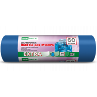 Мешки для мусора ПНД MirPack (МирПак) Extra, синие, 60 л, 12 мкм, 20 шт Мешки для мусора ПНД MirPack (МирПак) Extra, синие, 60 л, 12 мкм, 20 шт