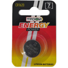 Литиевая батарейка Трофи Energy Power CR1620-1BL