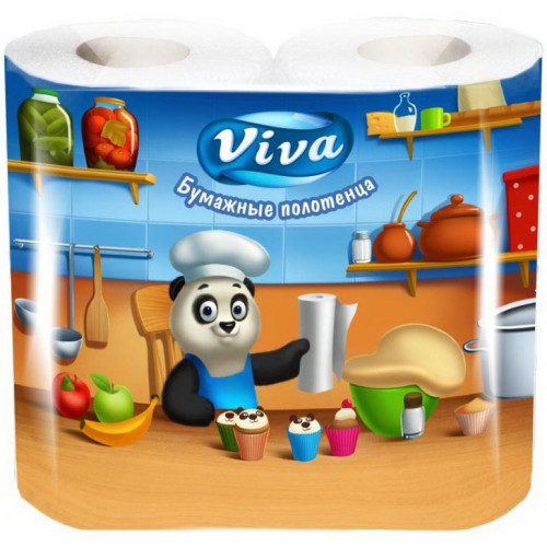 Кухонные полотенца Viva (Вива), 2-слойные 2 рулона Кухонные полотенца Viva (Вива), 2-слойные 2 рулона