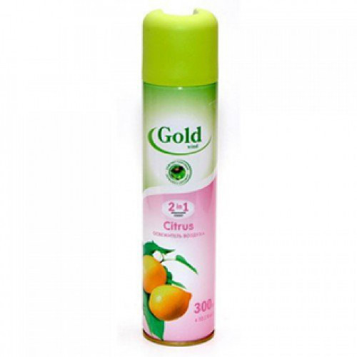 Освежитель воздуха аэрозоль Gold Wind Citrus (Цитрус), 300 мл Освежитель воздуха аэрозоль Gold Wind Citrus (Цитрус), 300 мл