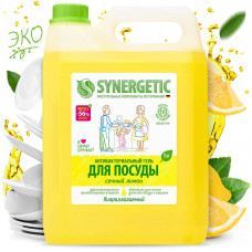 Средство для мытья посуды Synergetic (Синергетик) Сочный лимон, 5 л Средство для мытья посуды Synergetic (Синергетик) Сочный лимон, 5 л
