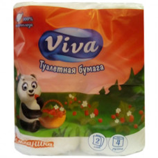 Туалетная бумага Viva (Вива) Земляника, 2-слойная 4 рулона Туалетная бумага Viva (Вива) Земляника, 2-слойная 4 рулона